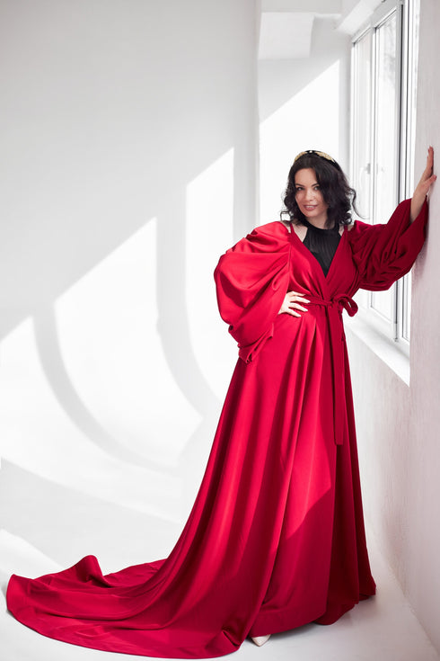 Red wedding cape